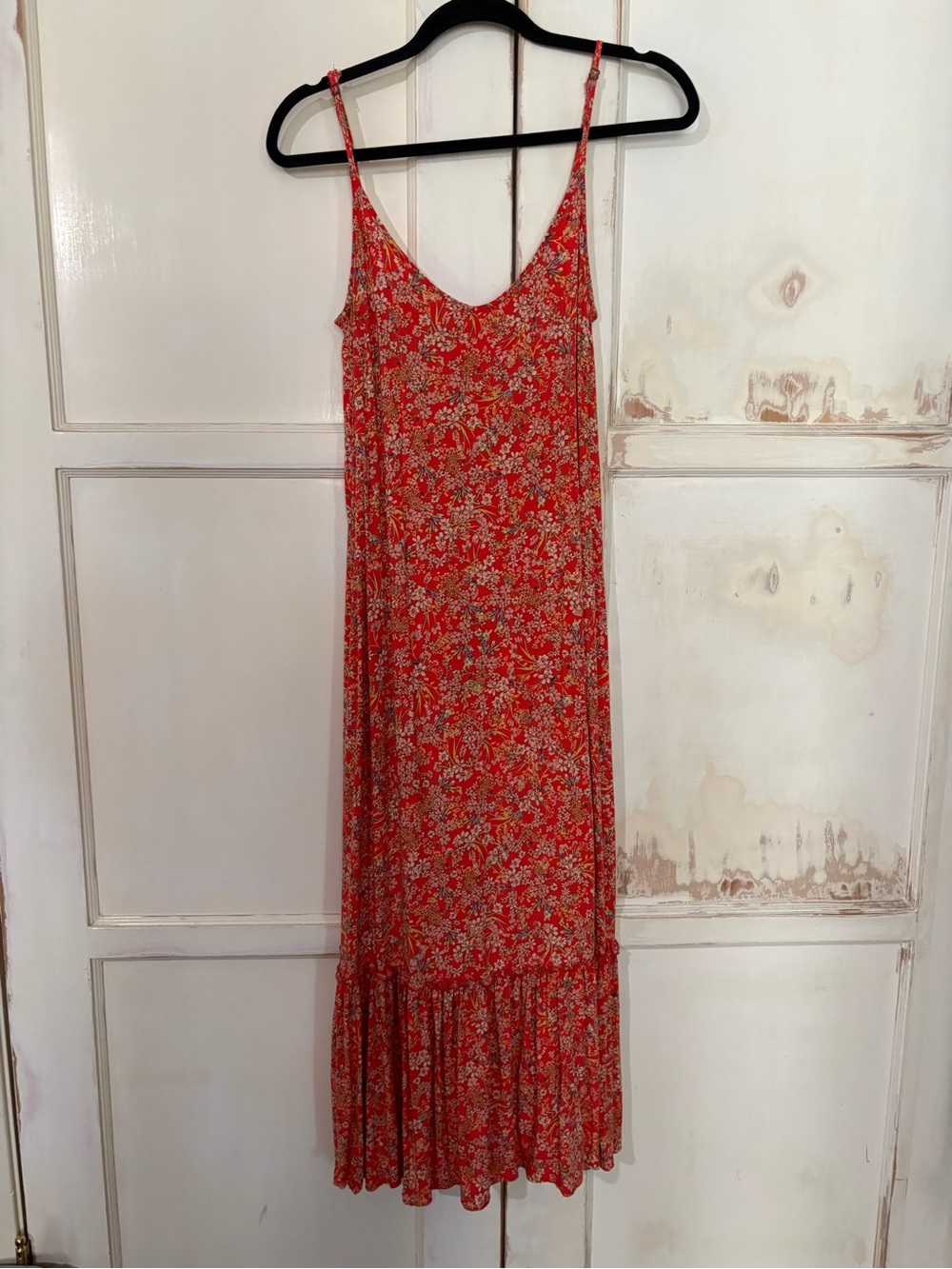 O'Neill Red Floral Maxi Slip Dress